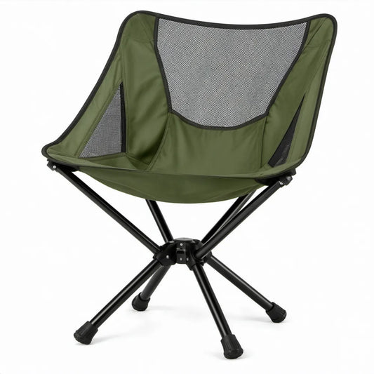 Opvouwbare campingstoel 65 x 50 x 70 cm Groen/Zwart